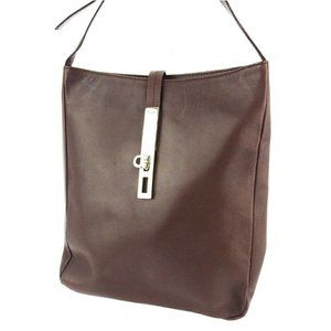 Salvatore Ferragamo shoulder bag Ganchini leather Auth used T18967